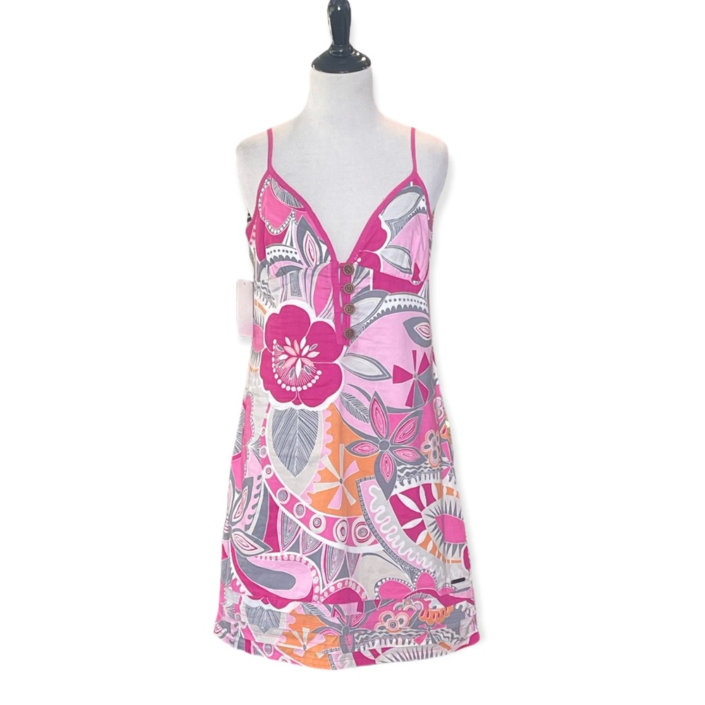 ROXY FLORAL BACK TIE DRESS **NWT** - Picture 2 of 13